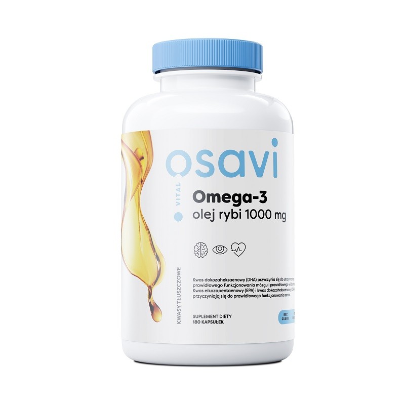 Omega-3 1000mg (cytryna) Osavi - 180 kaps EAN 5904139920336