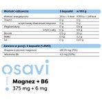 Magnez + Witamina B6 - Osavi 180 kapsułek
