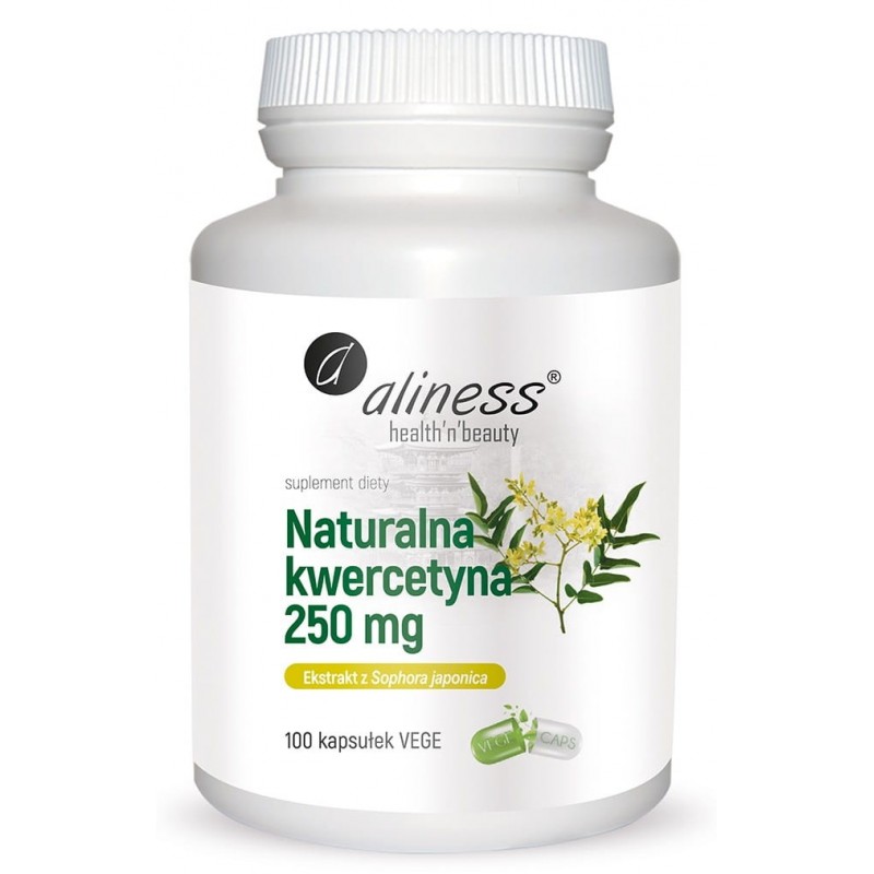 Kwercetyna naturalna 250 mg - Aliness 100 kaps. EAN 5903242581595