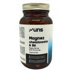 Magnez chelatowany + B6 (P-5-P) 90 kaps. UNS diglicynian magnezu jony magnezu
