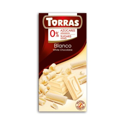 czekolada biała Torras 75 g bez dodatku cukru