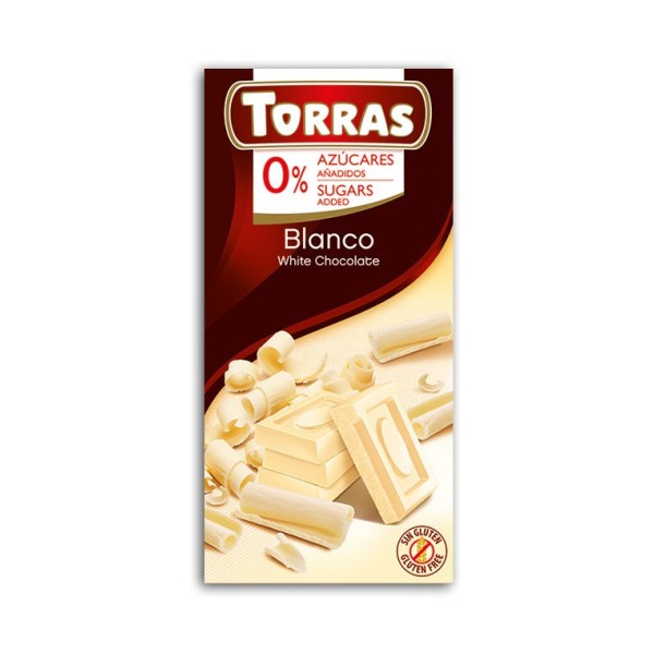 czekolada biała Torras 75 g bez dodatku cukru