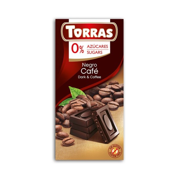 czekolada gorzka z kawą Torras 75 g bez dodatku cukru