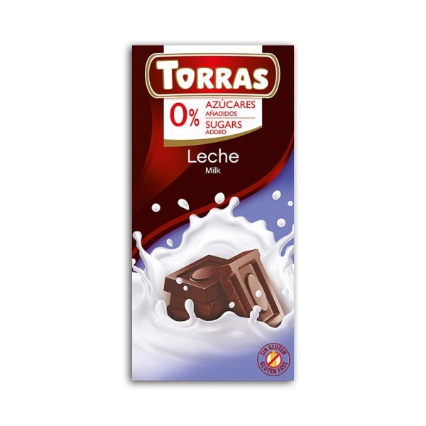 czekolada mleczna Torras 75 g bez dodatku cukru