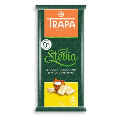 czekolada biała ze stewią Trapa 75 g bez dodatku cukru