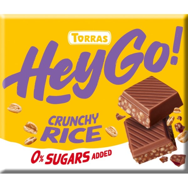 Czekolada mleczna crunchy rice Hey Go 60 g Torras