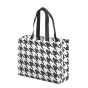 Torba z PP Pepitka ultra mini 8 l biało-czarna torba na zakupy
