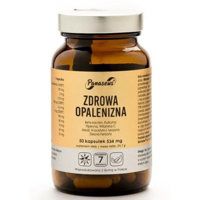 Panaseus Zdrowa Opalenizna 50 kapsułek beta-karoten miedź witamina C