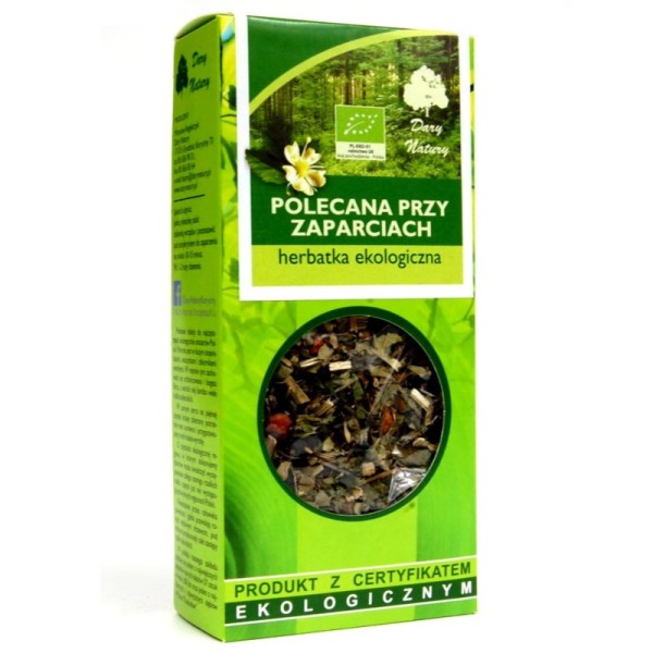 Dary Natury Herbatka Polecana Przy Zaparciach BIO 50 g - susz z ziół i owoców