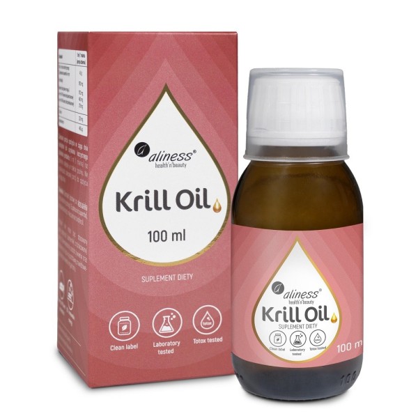Krill Oil 100 ml olej z kryla antarktycznego EPA DHA Aliness suplement diety w płynie