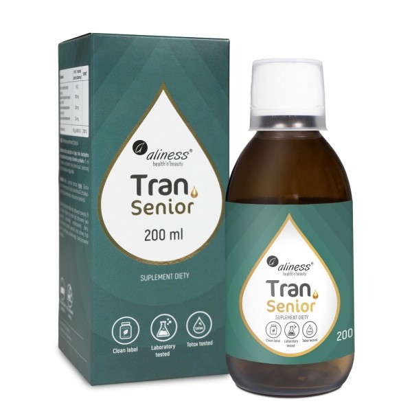 Tran Senior 200 ml Aliness olej z wątroby dorsza z witaminą D3