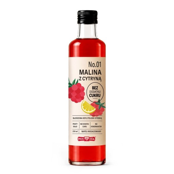 Napój No. 01 Malina z cytryną bez dodatku cukru 250 ml Polska Róża
