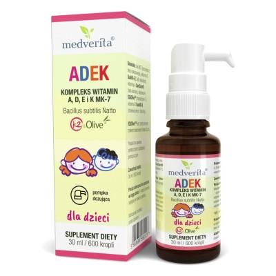 Medverita ADEK dla dzieci witaminy A D E i K MK-7 30 ml