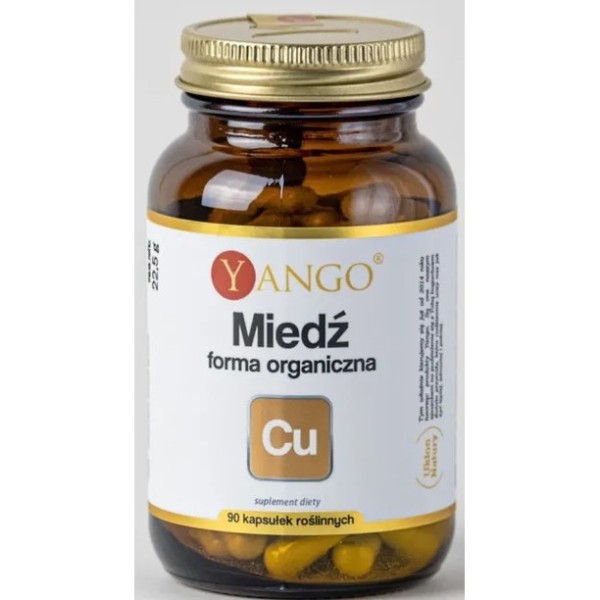 Yango Miedź forma organiczna 2 mg 90 kapsułek