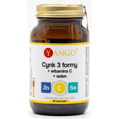 Yango Cynk 3 formy + wit. C + selen 90 kaps.