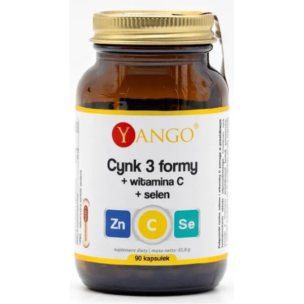 Yango Cynk 3 formy + wit. C + selen 90 kaps.