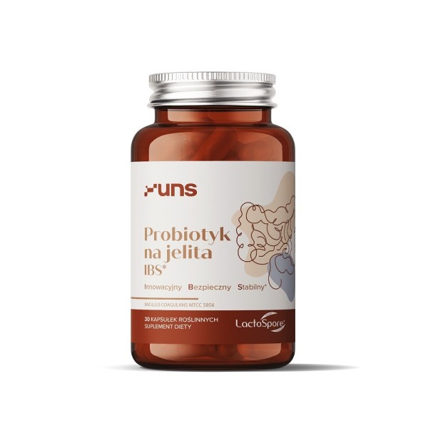 UNS Probiotyk na jelita IBS 30 kapsułek z LactoSpore i inuliną