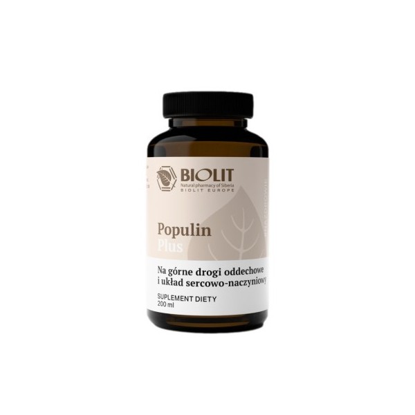 Biolit Populin 200ml Płyn na górne drogi oddechowe i układ sercowo-naczyniowy