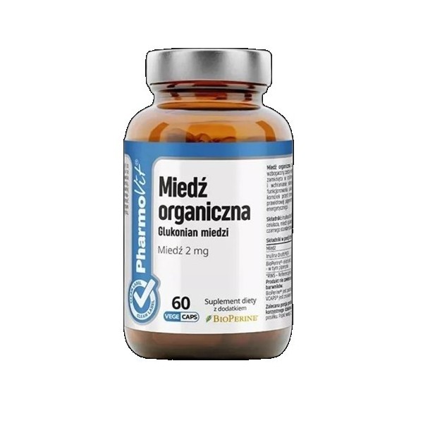Pharmovit Miedź organiczna 2 mg 60 kapsułek z BioPerine