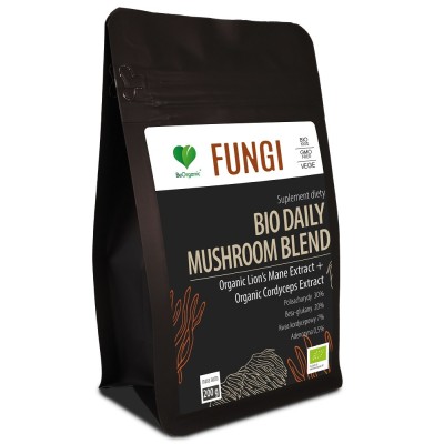 FUNGI Bio Daily Mushroom Blend 200 g - Lion’s Mane, Cordyceps