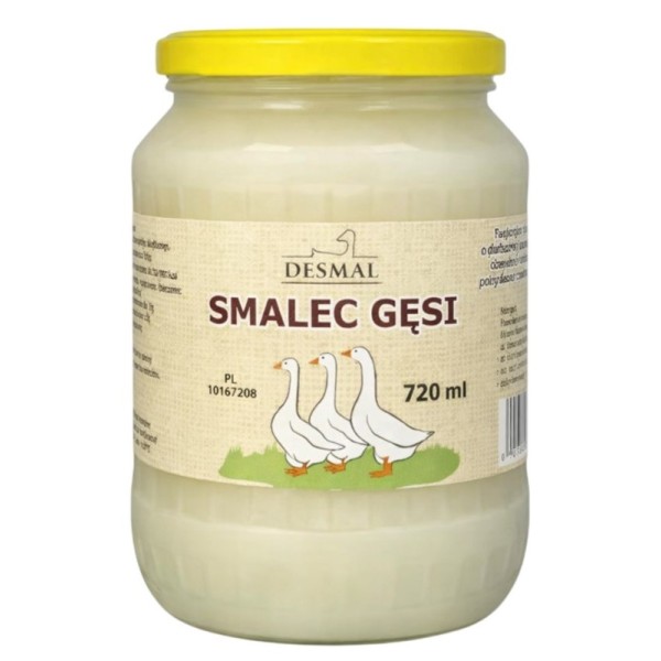 smalec gęsi sadełkowy desmal 720 ml