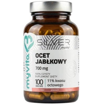 MyVita Silver ocet jabłkowy 700 mg 100 kapsułek