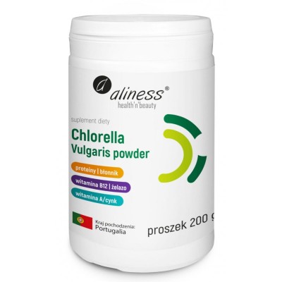 Aliness Chlorella Vulgaris powder 200 g chlorella w proszku