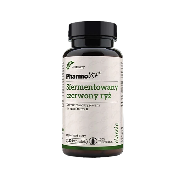 Pharmovit Sfermentowany czerwony ryż 120 kapsułek – 2,9 mg monakoliny K