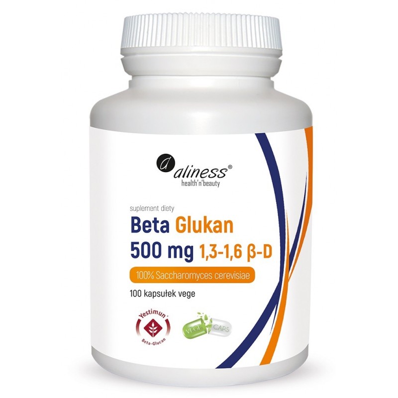 Beta Glukan 500mg na wzmocnienie odporności - Aliness 100 kaps.