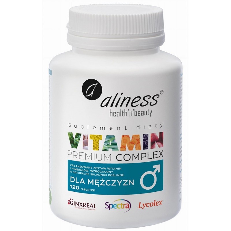 Vitamin premium complex dla mężczyzn - Aliness 120 tabl.